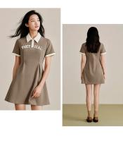 Vestido Polo de Cintura Recortada de Estilo Vintage Semir Moda de Verano 2024 para Mujeres con Estampado de Panda y Letras - details 3