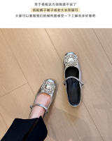 Francés Mary Jane cabeza cuadrada aumento de altura interior solo zapatos de las mujeres nova moda banquete medio arrastre zapatos de las mujeres - details 1
