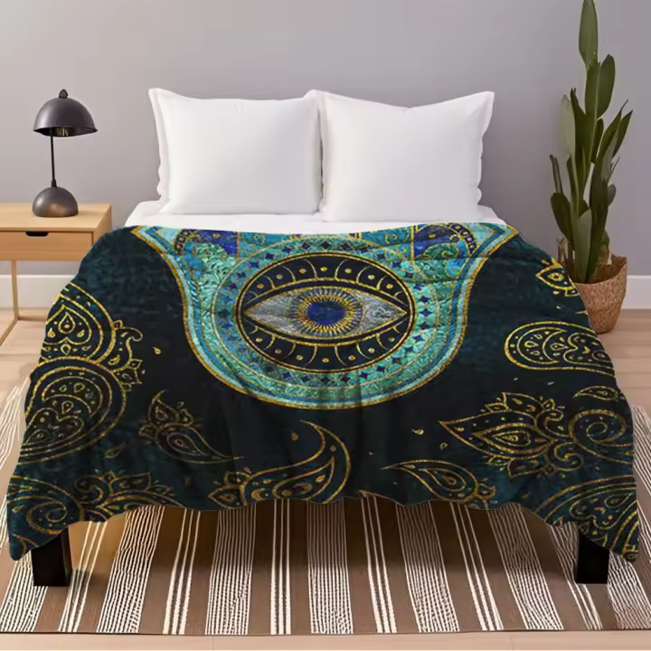 Manta de Franela Dulce Gato Lío Tropical Sebastía de Microfibra Funda de Cama Ligera - 1