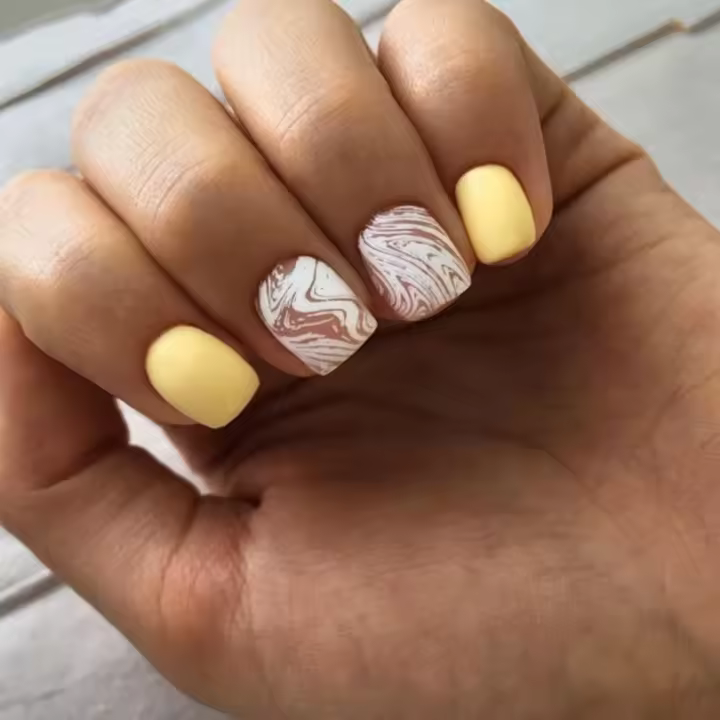24 Uñas postizas cortas redondas desmontables para bricolaje y salón, uñas postizas a presión, cubiertas completas en francés, imagen para un sistema. - 1