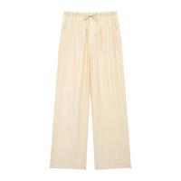 BUNO-Conjunto de camisa y pantalones de Jacquard para mujer, traje informal de media manga con solapa y botones, pantalones de pierna ancha, ropa de calle de verano - details 7
