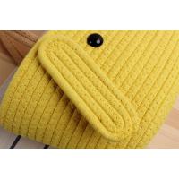 Bolsa de Almacenamiento Tejida de Hilo de Algodón Hecha a Mano Versátil para Festival de Bodas, Vacaciones en la Playa Bolsa de Mano con Asa Superior - details 8