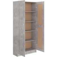 Armario de Libros Estante Estantería Soporte Almacenamiento Muebles Decoración Oficina Estudio Contrachapada Gris Hormigón 82,5x30,5x185,5 cm - details 5