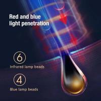 Peine eléctrico de microcorriente para masaje del cuero cabelludo, EMS para el crecimiento del cabello, terapia de luz LED roja y azul, cepillo de masaje con vibración de microcorriente - details 6