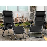 Sillas Plegables de Acero Ligero Pack de 2 Ideal para Jardín, Playa, Piscina, Terraza Gravedad Cero - details 1