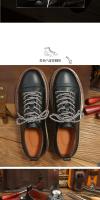 Zapatos de cuero de vaca puro de alta gama zapatos casuales de plataforma de suela blanda para hombres - details 10