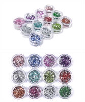 KADS-Polvo de brillo plateado de alto brillo para decoración de uñas, juego de 12 colores - details 4