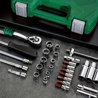 Conjunto de 72 dientes / 53 piezas de Llave de trinquete SAE y Metrica Hex Bit Socket Set Ratchet Wrench Set con Herramientas de mecánico para reparación de autos - details 0