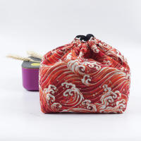 Bolsa de almuerzo portátil con cordón, bolsa de mano Bento para mujeres, hombres, escuela, oficina - details 6