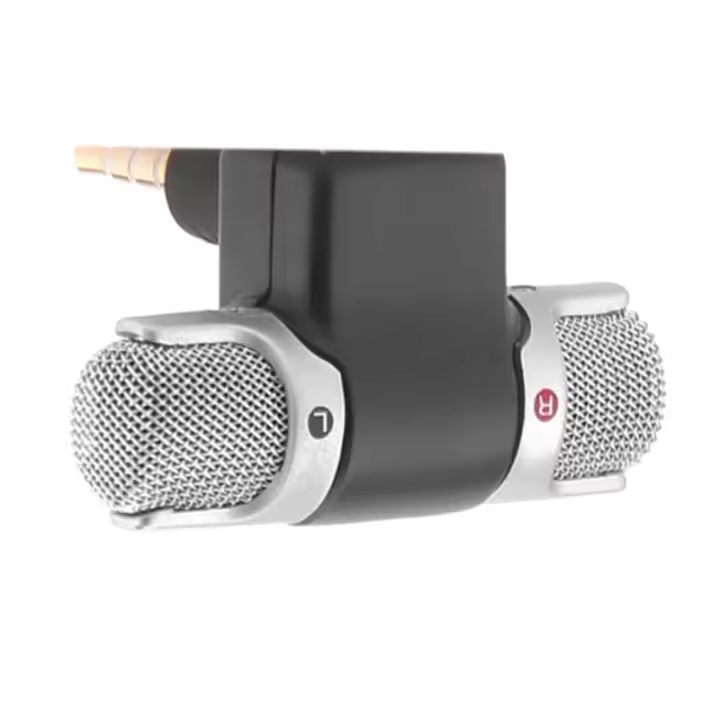 Mini micrófono estéreo portátil con conector de 3,5mm, para grabación de teléfono inteligente - 1