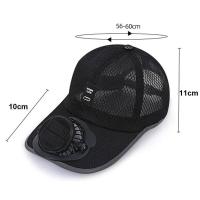 Sombrero de ventilador solar transpirable de moda, gorra de béisbol de secado rápido con carga USB, sombreros de malla completa para exteriores - details 0