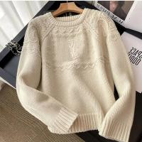 Suéter de punto Floral de ganchillo para mujer, Jersey holgado y acogedor con diseño de estilo elegante, novedad de invierno de 2024 - details 8