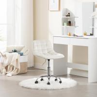 Tocador Giratorio, Silla Ergonómica Escritorio con Respaldo, Taburete Bajo con Asiento Ajustable de Altura - details 1