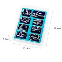 Rompecabezas de alambre de Metal para adultos, juego interactivo, juguetes educativos para aliviar el cerebro, IQ Mind, 8 piezas por juego - details 1