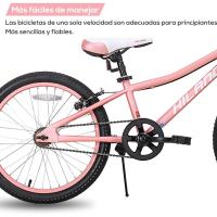 Bicicletas Infantiles para Niños y Niñas 20 Pulgadas 1 Velocidad, Bicicletas con Horquilla de Suspensión y Freno en V, Rosa/Negro/Verde Menta/Azul - details 22