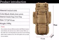Mochila GRANDE DE 70L para deportes al aire libre, bolsa táctica militar 3P para senderismo, Camping, escalada, impermeable, resistente al desgaste, de nailon - details 5