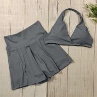 Conjunto de Deportiva Fiess Falda de Yoga de Cintura Alta Traje de Entrenamiento de Tres Piezas - details 1