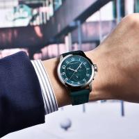 Reloj de Cuarzo Multifunción PAGANI DESIGN 2024 Resistente al Agua 100M, Vidrio de Zafiro, Correa de Cuero Elegante para Hombres - details 5