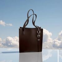 Bolso de mano estilo europeo y americano para mujer, correa ajustable para el hombro, cierre de cremallera, bolso espacioso para el trabajo y salidas informales (marrón café/marrón oscuro/negro/caqui), bolso de viaje, diseño minimalista, correa con hebill - details 1