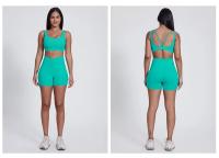 SHINBENE-pantalones cortos con realce de glúteos para gimnasio, Shorts de cintura alta con forma de melocotón, Sexy, cruzado, 4 pulgadas, para entrenamiento, Yoga y correr - details 6