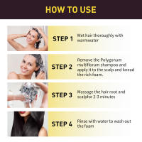 Champú para teñir el cabello, cubierta blanca y gris, reparación de tinte rápido Natural, limpieza seca y dañada, raíces nutritivas, restauración de cabello negro - details 5
