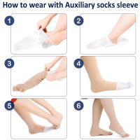 1Pair Sports Calf Compression Socks 20-30 MmHg Knee High Support Stockings Open Toe for Pregnancy, Varicose Veins, Running - details 5