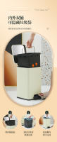 Bote de basura nórdico de acero inoxidable con tapa, cubo sanitario de pie para cocina, sala de estar, inodoro, 10l - details 2