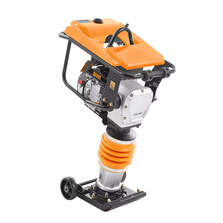 Compactor Jumping Jack de SucceBuy - Apisonador vibratorio de combustible de 6,5 HP con motor de 196 cc. Proporciona una fuerza de impacto de 3600 libras y alcanza una profundidad máxima de compactación de 26". Diseño de cuatro resortes para suelo y grava - 1