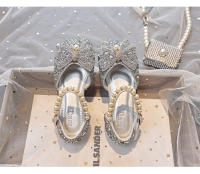 Zapatos de princesa de cristal plano para niños, modelo de anfitrión de escenario de actuación, compañero de clase de pasarela - details 12
