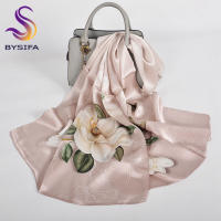 BYSIFA 12 Momme Bufanda de seda de morera 100%, estilo chino, pintura con tinta de agua, ligera, suave, transpirable, larga, protector solar de verano, chal de playa para mujer - details 8