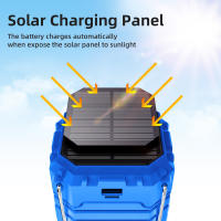 Linternas solares regalo recargables  camping Portátil multifunción LED manivela Faroles jardin exterior - details 2