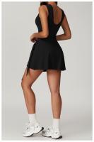 ALO yoga bádminton vestido sin mangas mujer anti-go off legging una pieza vestido de tenis al aire libre ropa deportiva falda corta - details 7
