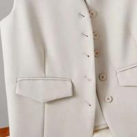 Chaqueta, ropa de abrigo para mujer, blusas elegantes, novedad de primavera, chaleco sin mangas de color sólido vintage, abrigo, chaqueta corta Tre - details 9