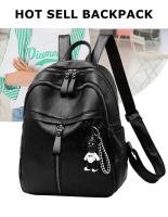 Mochilas negras para mujer, mochila universitaria impermeable de PU de alta capacidad, mochilas escolares para ordenador portátil para mujer, mochilas escolares de viaje para chica - details 0