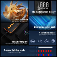 Inflador de neumáticos inalámbrico de 120W bomba de compresor de aire portátil recargable por USB Inflador de neumáticos de coche portátil para bolas de bicicleta y motocicleta - details 4