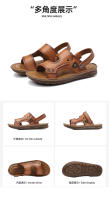 Nuevo exterior sandalias de cuero transpirable zapatillas de cuero genuino suela de tendón de ternera zapatos de playa hombres conducción - details 14