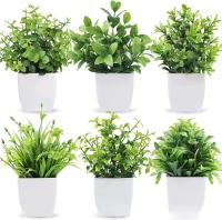 Bonsái Artificial Planta Verde Falsa de Eucalyptus en Maceta para Decoración de Hogar Interior y Exterior - details 0