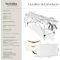 Mesa de Masaje Profesional Camilla Plegable Altura Ajustable, 2 Zonas, Con Bolsa de Transporte - details 5