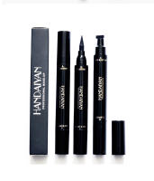 HANDAIYAN - Delineador de ojos de dos cabezas, sello de delineador de ojos triangular, delineador de ojos de color líquido, resistente al agua y al sudor de secado rápido - details 12