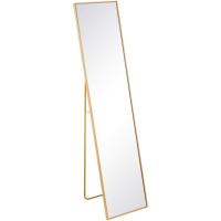 Espejo de Pie para Vestidor de Aluminio Dorado Minimalista de Cuerpo Entero de 151x35 cm - details 3