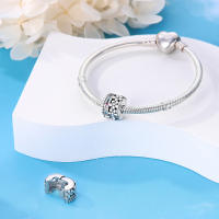 Encantos de Pulsera S925 Plata Esterlina con Esqueleto y Flor para Mujeres Joyería Fina de Cumpleaños Regalo de Diy con Cuentas de Zircono y Piedra Natural - details 27