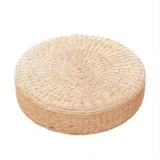 Manta de yoga gruesa de 45 cm, almohada de piso redonda tipo puf tatami para meditación - 1