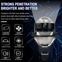 Lente de proyector Bi LED azul de 3,0 pulgadas, faro Universal, retroadaptación para H1 H4 H7 H11, faro de luz automático, accesorio para coche - details 3