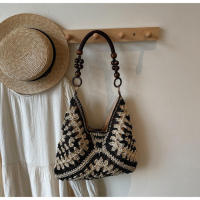 Popular Beach Vacation Nuevo bolso de hombro tejido versátil para mujer, bolso portátil. - details 30