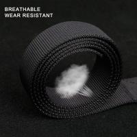 Cinturón ajustable para hombre, hebilla de plástico de nailon de lona, adecuado para deportes al aire libre, 125cm - details 3