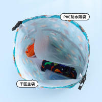 Mochila Deportiva Portátil para Niños y Niñas Impermeable con Separación Húmeda y Seca Material Exterior de Poliéster y PVC Diseño de Playa de Dibujos Animados - details 9