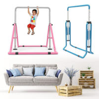 Barra de gimnasia ajustable para niños pequeños, entrenamiento, gimnasio en casa, barras horizontales altas - details 3