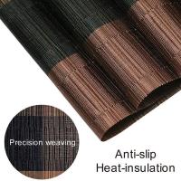 Mesa de vinilo tejida, estera aislante de PVC y bambú, adecuada para mesa de cocina, 8 unidades por grupo - details 2