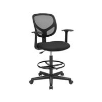 Silla de Malla Giratoria Altura Regulable, Silla de Dibujo Ergonómico, Silla de Oficina sin Respalones, Asiento de Tela, Carga Máxima de 120 kg - details 8