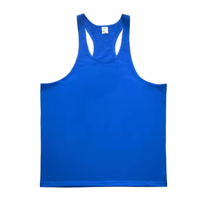 Men's Summer Gym Stringer Cotton Y Back Sleeveless Shirt Men Bodybuilding Tank Tops Workout Singlets Sport Vest Fitness Clothing - 1